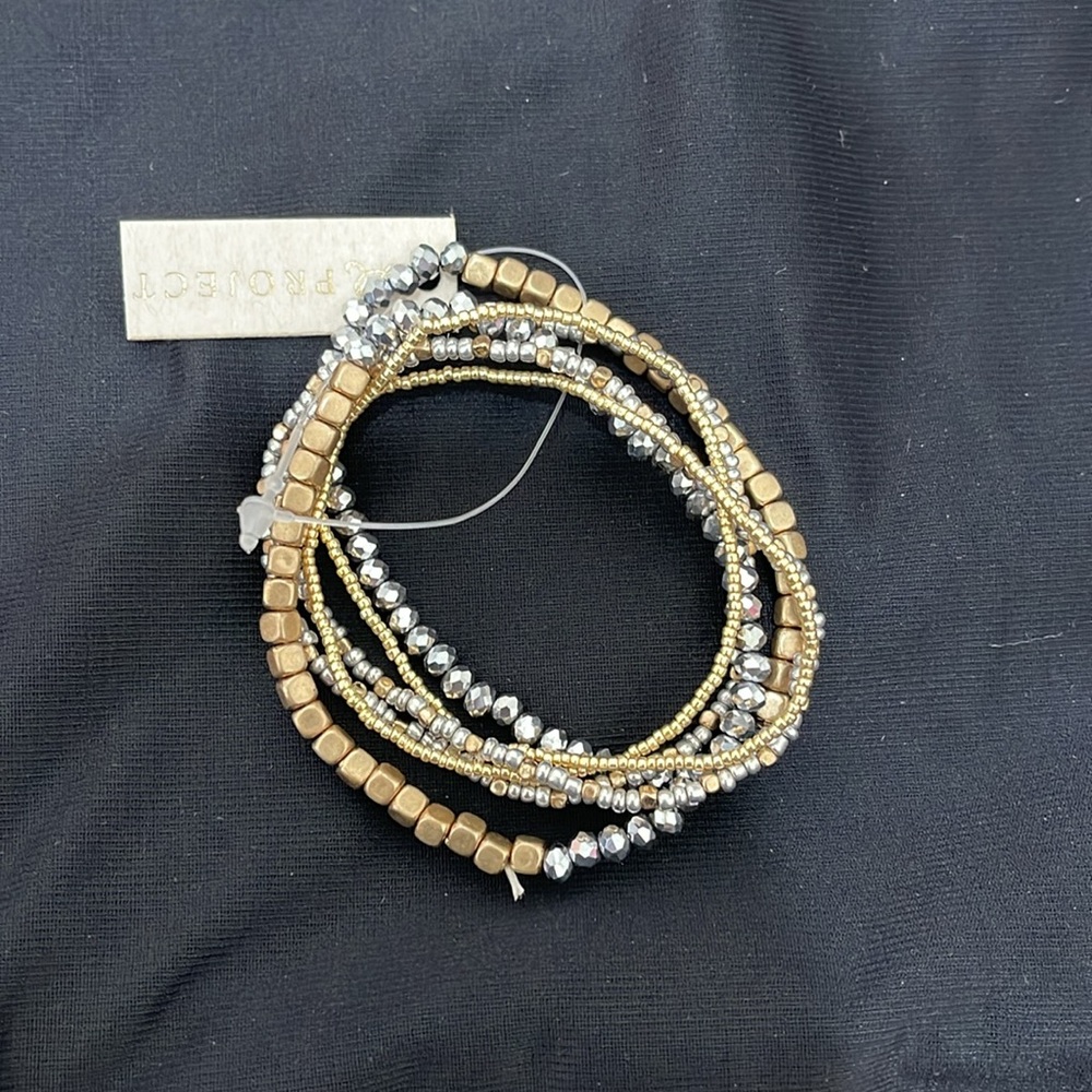 Beaded Stretch Stack Bracelet - Picture 2 of 3